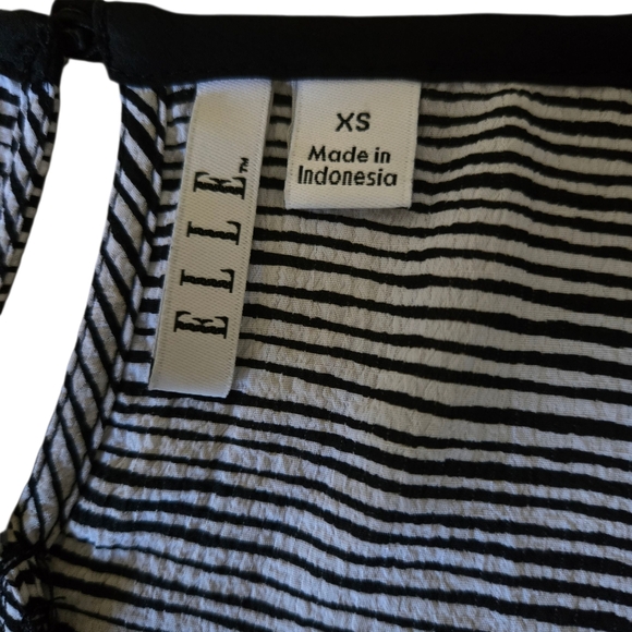 Elle Black and White Striped Blouse - Picture 7 of 7